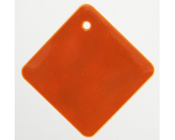 Световозвращатель подвеска арт.СВЭП.027 ПВХ 'Ромб' (Оранжевый) 7х7 см