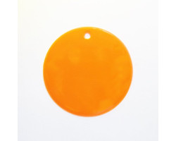 Световозвращатель подвеска арт.СВЭП.053 ПВХ Круг 70 мм (Оранжевый) 5х5 см