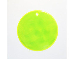 Световозвращатель подвеска арт.СВЭП.055 ПВХ Круг 70 мм (Желто-лимонный) 5х5 см