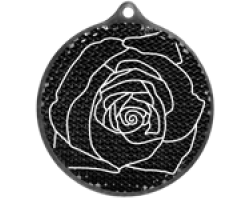 Световозвращающая подвеска роза черная арт.51012.20