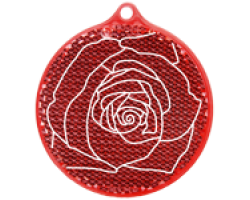 Световозвращающая подвеска роза красная арт.51012.60