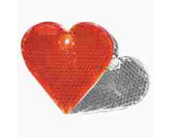 Световозвращающая подвеска сердце краснобелое арт.51009.61