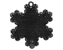 Световозвращающая подвеска снежинка черный арт.51007.20