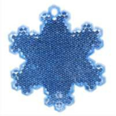 Световозвращающая подвеска снежинка синяя арт.51007.30