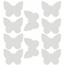 Световозвращающие наклейки арт.СВЭН.030 'Бабочки' (Белый)