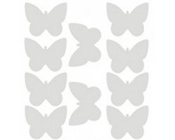 Световозвращающие наклейки арт.СВЭН.030 'Бабочки' (Белый)