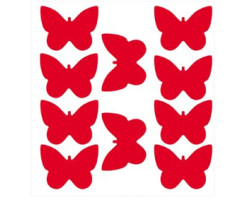 Световозвращающие наклейки арт.СВЭН.031 'Бабочки' (Красный)