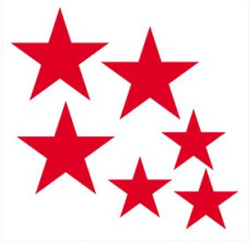 Световозвращающие наклейки арт.СВЭН.069 'Звезды' (Красный)