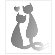 Термошеврон арт.СВЭТ.033 'Кот и кошка' Большой набор 7х8 см