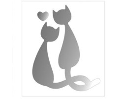 Термошеврон арт.СВЭТ.033 'Кот и кошка' Большой набор 7х8 см