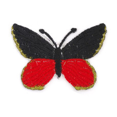 Термоаппликации арт.TBО#3 'Бабочка' цв.5 черный/красный