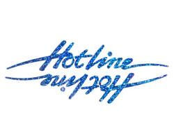 Термоаппликации арт.ТВД-1623673 голограмма 'Hotline' цв.синий