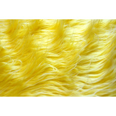 Мех 'Длинный ворс' арт.КЛ24322 M-1022 50*56см (+/- 1см) желтый с белыми конч.