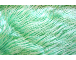 Мех 'Длинный ворс' арт.КЛ24323 M-1023 50*56см (+/- 1см) зел.бирюза с белыми конч.