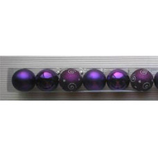 EN.35521 Набор шаров 'Фиолетовое ассорти с серебристым узором' 6 см уп.6шт