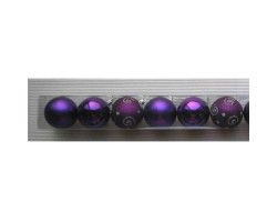 EN.35521 Набор шаров 'Фиолетовое ассорти с серебристым узором' 6 см уп.6шт