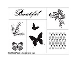 Трафарет текстильный Simply Screen. Бабочки и узоры, 20х25 см арт. PLD-98548