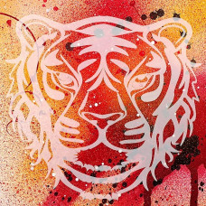Трафарет-силуэт Marabu арт.28900007 цв.007 тигр 30*30 см