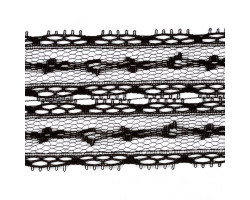 Кружево-трикотаж арт.TBY-741-2B шир.50мм цв.черный уп.45,7м