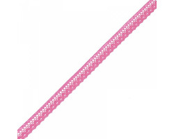 Кружево-трикотаж арт.TBY-K577 шир.10мм цв.6 (142) цв.яр.розовый уп.45,7м