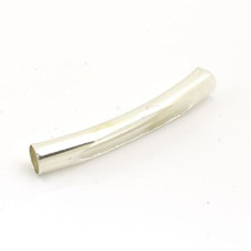 Трубочка для бус с отверстием арт.TBY-То-5-32 ( JA-29 ) 5*32мм цв. серебро