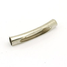 Трубочка для бус с отверстием арт.TBY-То-5-35 ( JA-29 ) 5*35мм цв. никель