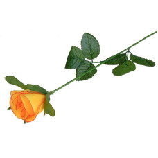 СЛ.482694 Цветы искусственные Роза цв.желтая с окантовкой 63см d-5см