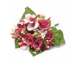 Букет розы и орхидеи арт.САД.L31-01 цв.розовый L=40 см