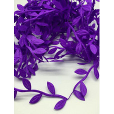 Листочки на тесьме цв.фиолетовый уп.10 м