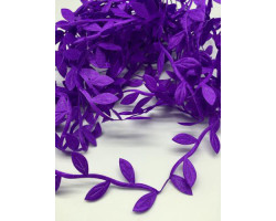 Листочки на тесьме цв.фиолетовый уп.10 м