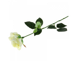 СЛ.449454 Цветы искусственные Роза капля цв.белый 66см d-10см