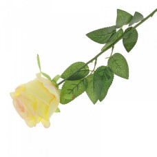 СЛ.994827 (649212) Цветы искусственные Роза раскрытая цв.желтый 70см