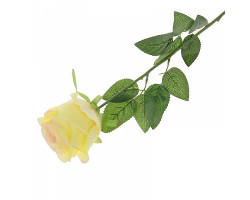 СЛ.994827 (649212) Цветы искусственные Роза раскрытая цв.желтый 70см
