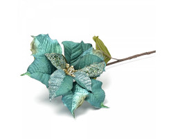 Цветок искуственный Пуансетия KBLYPS3549-A3A арт.Ц7.4020756 цв.голубой 74см