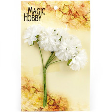 Цветы бумажные MAGIC HOBBY арт.MG-PF55 уп.6шт цв.2 белый