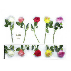 Цветы искусственные арт.FAF.3-011.а Роза ткань 40см