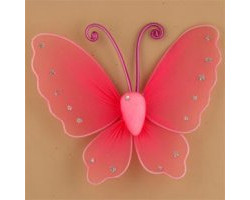 Украшение д/штор бабочка на булавке арт.TBY-С002 10*12см цв.розовый