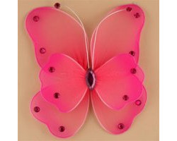 Украшение д/штор бабочка на булавке арт.TBY-С008 14*14см цв.розовый
