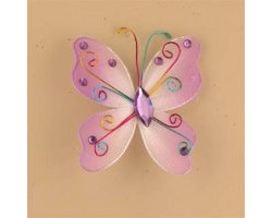 Украшение д/штор бабочка на булавке арт.TBY-С013 6*7см цв.сиреневый