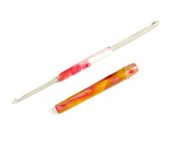 Крючки для вязания арт.ВОС С-167 D=2,5/3,5мм алюминий тефлон 2-сторонний с пласт.ручкой