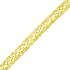 Кружево вязаное арт.A1176.01 шир.15мм цв.золото уп.9,14м