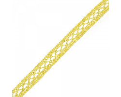 Кружево вязаное арт.A1176.01 шир.15мм цв.золото уп.9,14м