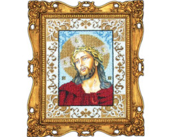 Набор для вышивания бисером 'ВЫШИВАЕМ БИСЕРОМ' арт.L10 Иисус в терновом венке 18x24 см