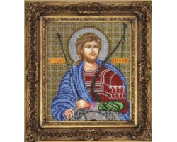Набор для вышивания бисером 'ВЫШИВАЕМ БИСЕРОМ' арт.L71 Святой Никита Воин 19x22 см