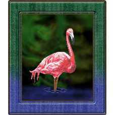 Набор для вышивания бисером 'ВЫШИВАЕМ БИСЕРОМ' арт.В18 Фламинго 18,5x25,5 см