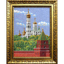 Набор для вышивания бисером 'ВЫШИВАЕМ БИСЕРОМ' арт.В35 Московский Кремль 26х35 см