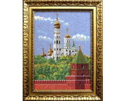 Набор для вышивания бисером 'ВЫШИВАЕМ БИСЕРОМ' арт.В35 Московский Кремль 26х35 см
