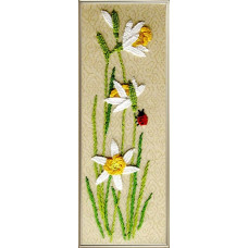 Набор для вышивания ирисом Вышивальная мозаика арт. 3002ЦВ. Нарциссы 7х20см