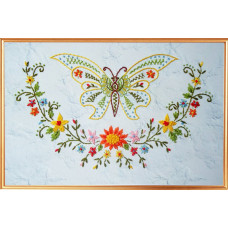 Набор для вышивания ирисом Вышивальная мозаика арт. 3016ЖМ. Панно. Бабочка 18х28 см
