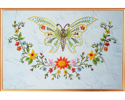 Набор для вышивания ирисом Вышивальная мозаика арт. 3016ЖМ. Панно. Бабочка 18х28 см